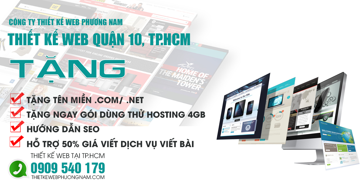 Thiết kế web quận 10 - Dịch vụ thiết kế website tại quận 10 chuẩn SEO